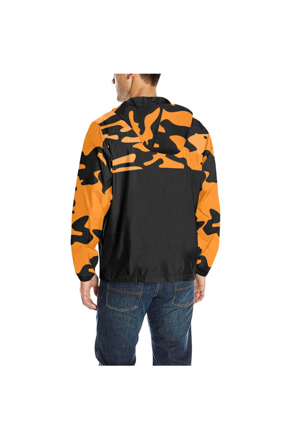 tumeric black camo sleeves All Over Print Quilted Windbreaker for Men (Model H35) - Objet D'Art