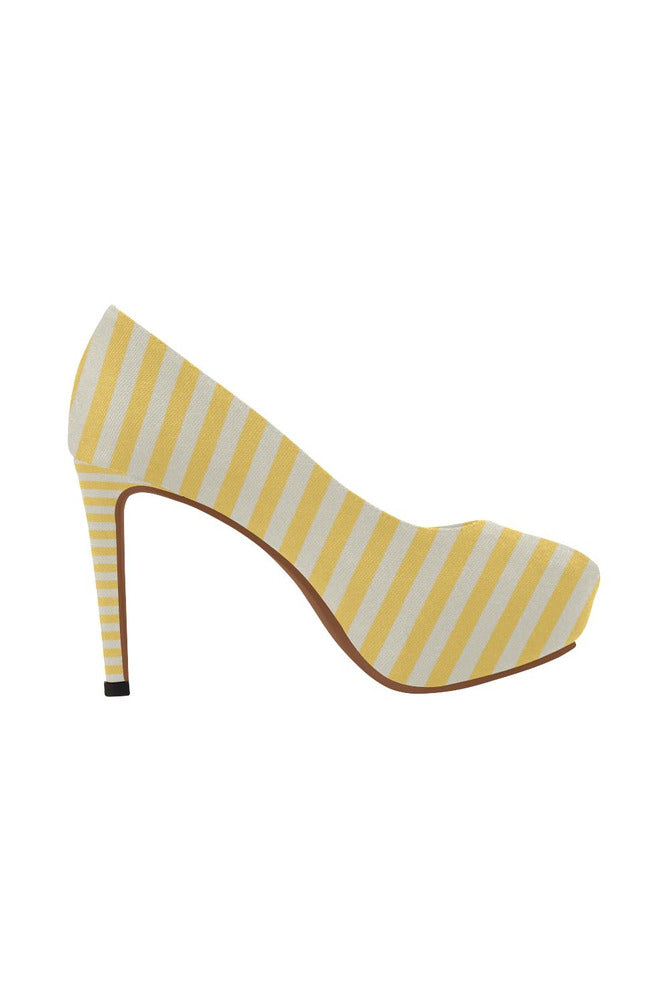 Aspen Gold Mini Stripes Women's High Heels (Model 044) - Objet D'Art