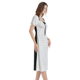 Puff Sleeve Split Thigh Midi Dress - Objet D'Art