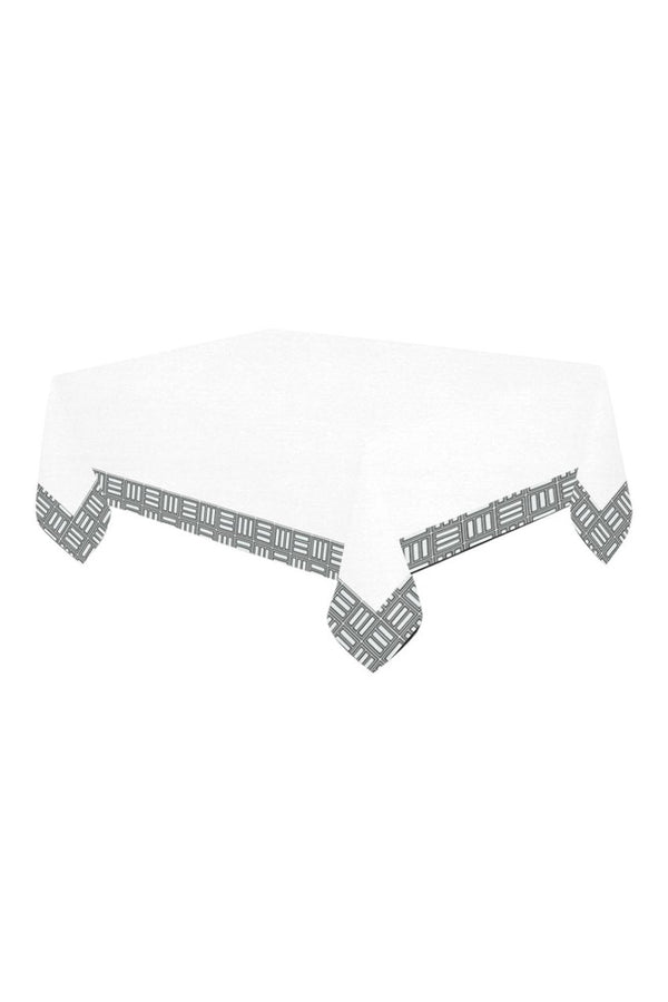 Geometric Weave Cotton Linen Tablecloth 60" x 90" - Objet D'Art Online Retail Store
