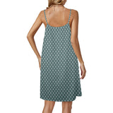 heart wheels print Drawstring Neck Sleeveless Dress (Model D68) - Objet D'Art