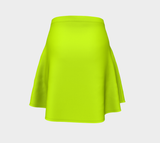 Lime Green Flare Skirt - Objet D'Art