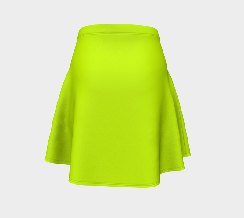 Lime Green Flare Skirt - Objet D'Art