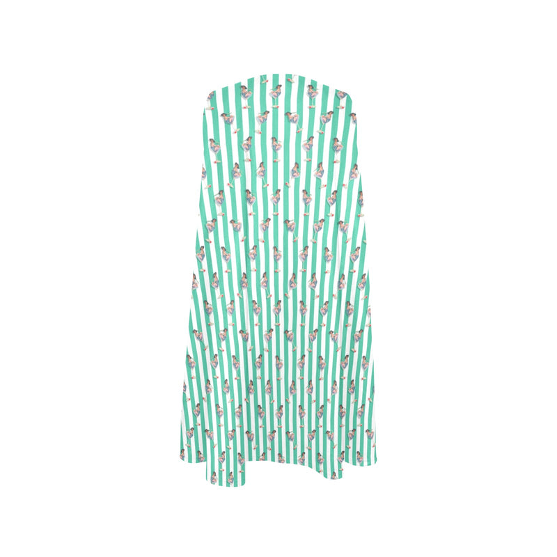 striped mint martini here is looking at you Sleeveless A-Line Pocket Dress (Model D57) - Objet D'Art