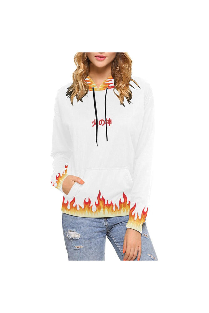flame 1 All Over Print Hoodie for Women (USA Size) (Model H13) - Objet D'Art
