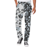 selenium gray print 4 Men's All Over Print Casual Trousers (Model L68) - Objet D'Art