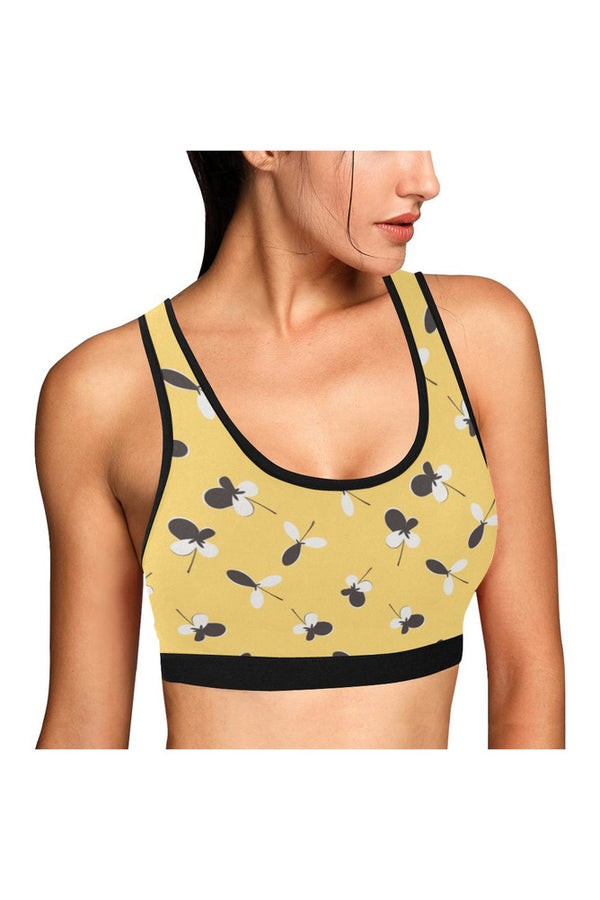 Brown on Gold Sports Bra - Objet D'Art