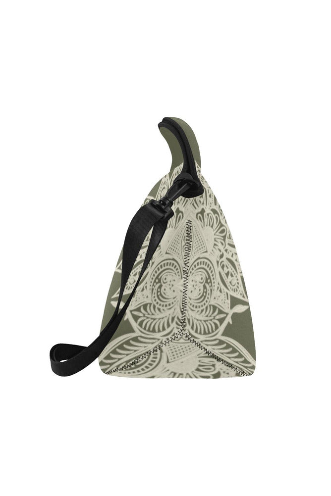 Sage Mandala Neoprene Lunch Bag/Large (Model 1669) - Objet D'Art