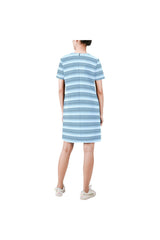 Herringbone Heaven Short-Sleeve Round Neck A-Line Dress - Objet D'Art