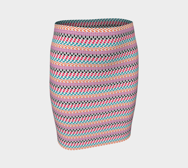 Geo Colors Fitted Skirt - Objet D'Art