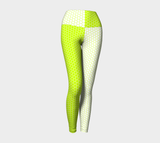Neon Green Two Tone Honeycomb Yoga Leggings - Objet D'Art