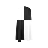Black and White Sleeveless A-Line Pocket Dress - Objet D'Art