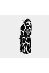 Black Giraffe Print Kimono Robe - Objet D'Art