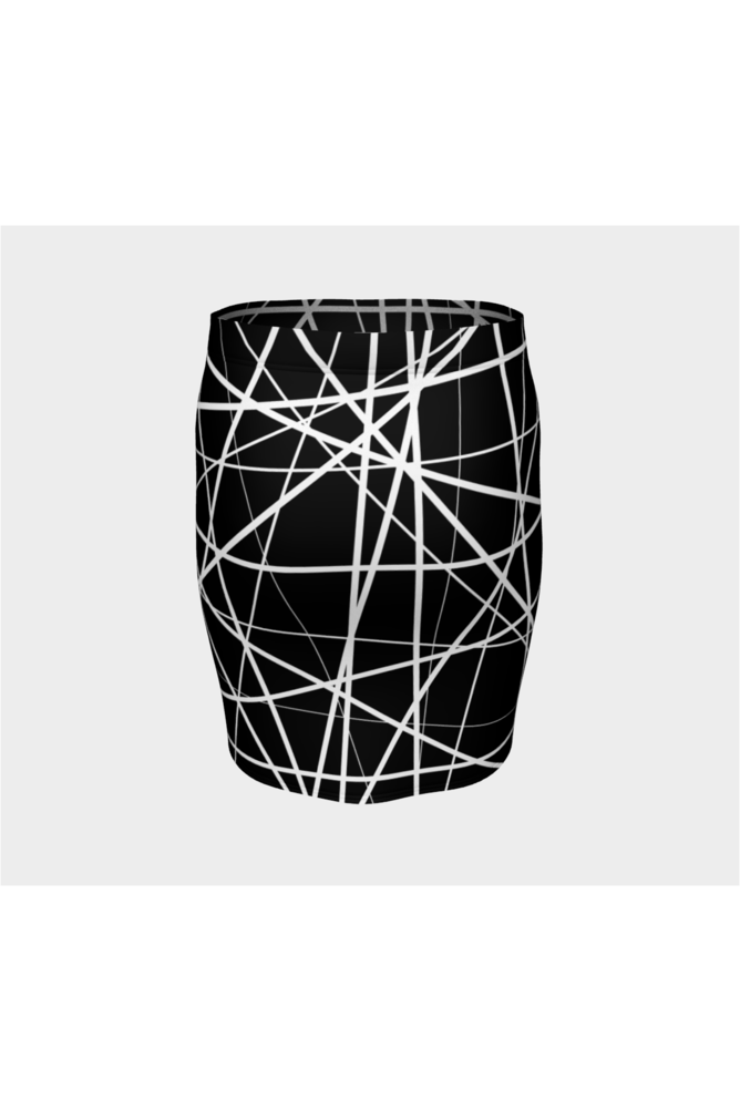 Abstract Lines Fitted Skirt - Objet D'Art Online Retail Store