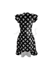 Skull Print Tea Dress - Objet D'Art