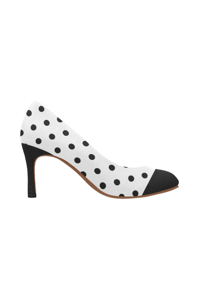 black white pkdt capped vamp Women's High Heels (Model 048) - Objet D'Art