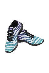 Blue Ombre Zebra Print Women’s Running Shoes - Objet D'Art
