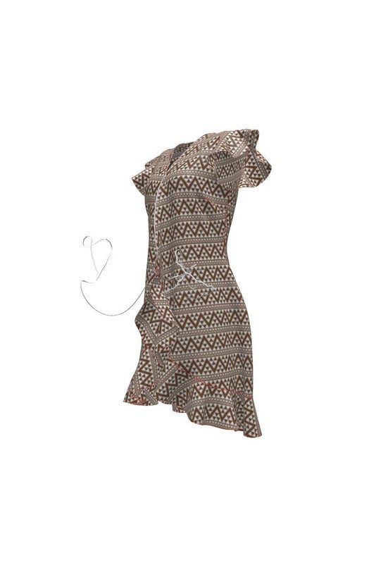 Mocha Aztec Tea Dress - Objet D'Art