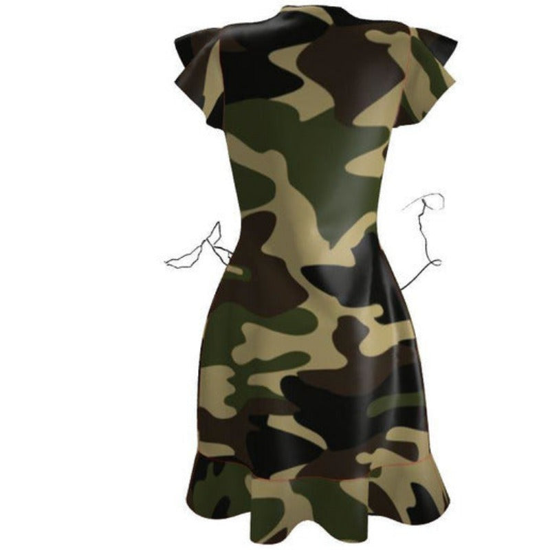 Woodland Camouflage Tea Dress - Objet D'Art