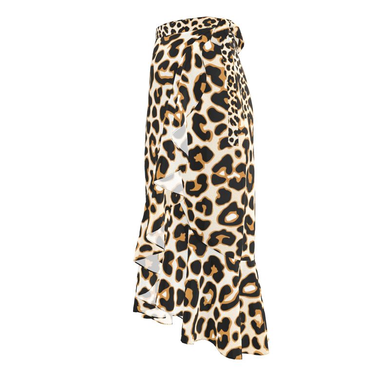 Leopard Print Flounce Skirt - Objet D'Art