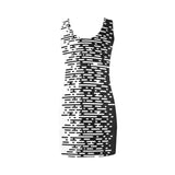 twotone bw print Medea Vest Dress (Model D06) - Objet D'Art