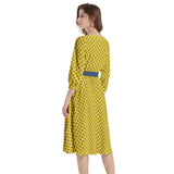 Boat Neck Belted Flared Dress - Objet D'Art