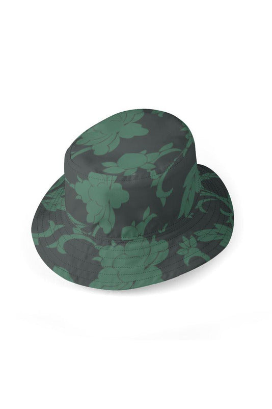 Forest Green Outside & Floral Inside Reversible Bucket Hat - Objet D'Art