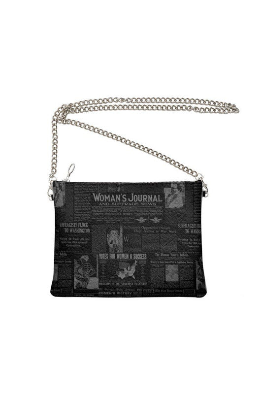 Women's Suffrage Print Crossbody Bag with Chain - Objet D'Art