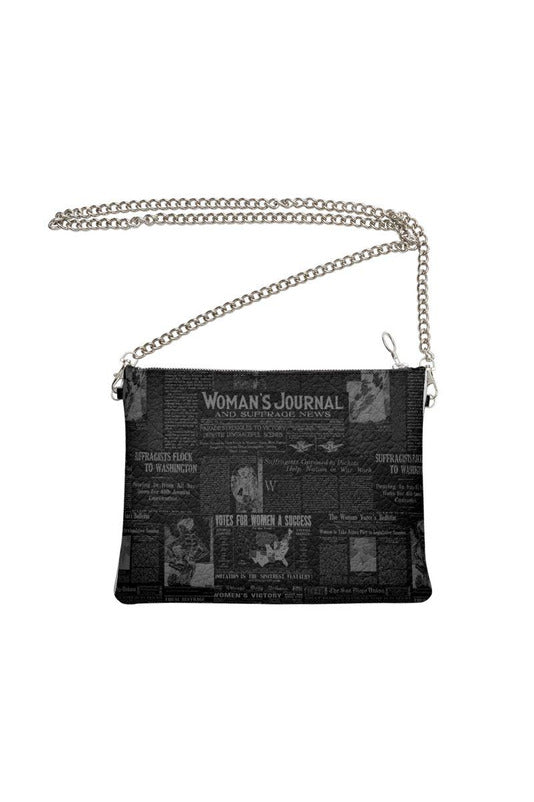 Women's Suffrage Print Crossbody Bag with Chain - Objet D'Art