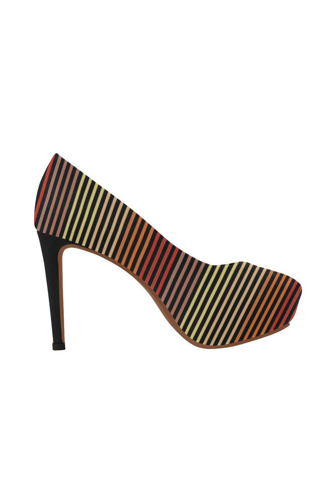 Spectral Lines Women's High Heels (Model 044) - Objet D'Art