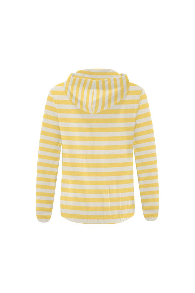 Aspen Gold Mini Stripes All Over Print Full Zip Hoodie for Women (Model H14) - Objet D'Art