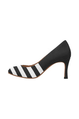 striped Women's High Heels (Model 048) - Objet D'Art