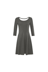 Gray Wolf 3/4 Sleeve Swing/Sundress - Objet D'Art