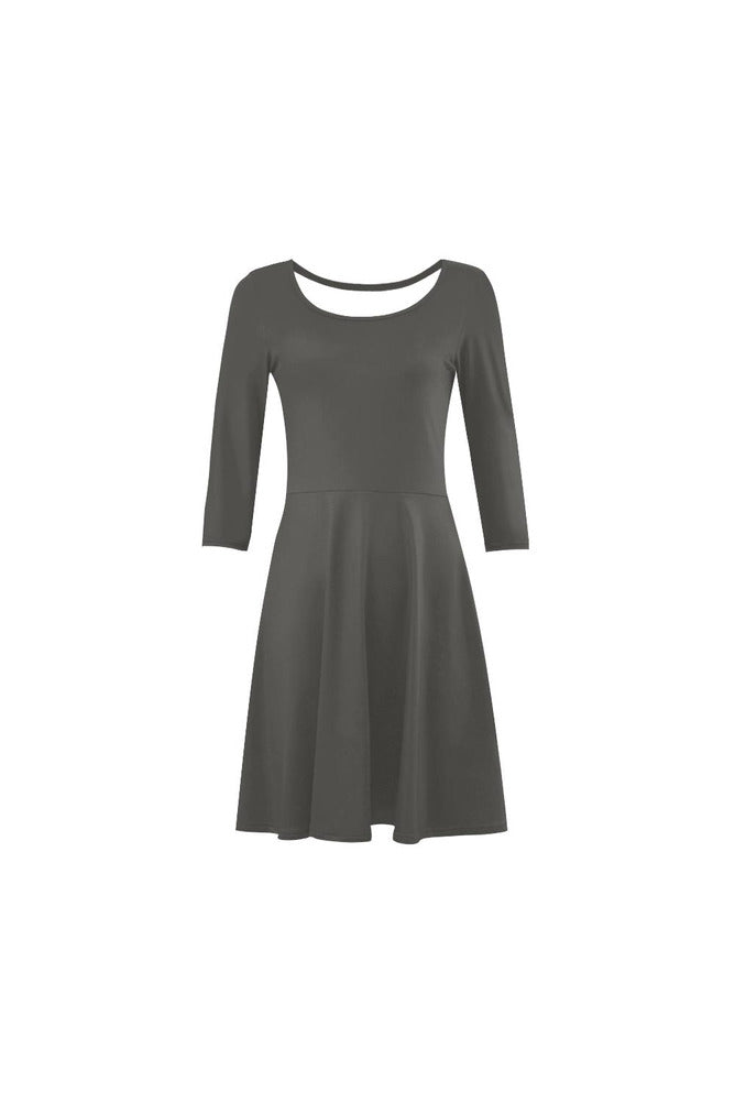 Gray Wolf 3/4 Sleeve Swing/Sundress - Objet D'Art