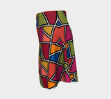 Painted Window Pane Flare Skirt - Objet D'Art