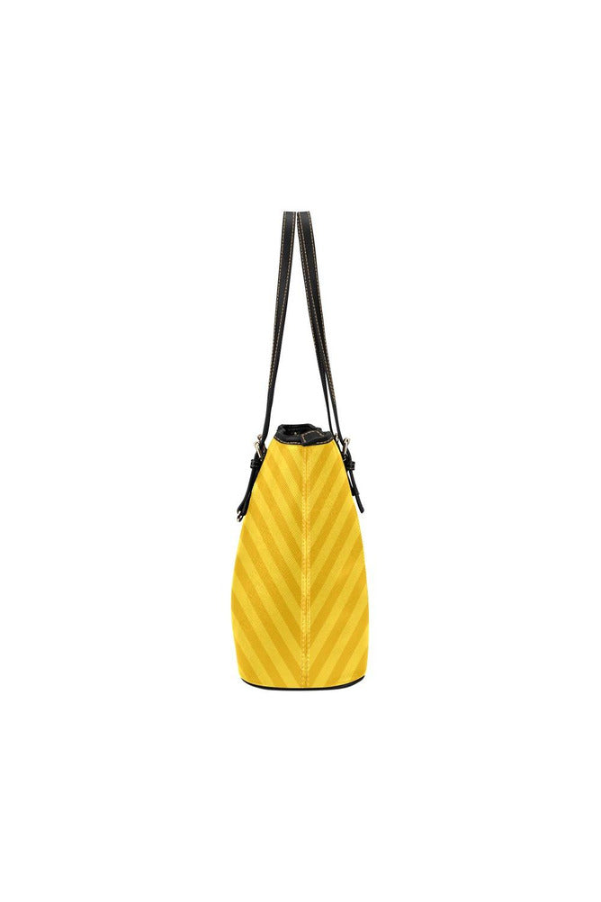 Amber Chevron Leather Tote Bag/Small (Model 1651) - Objet D'Art