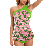 Ivy League Women's One Shoulder Backless Swimsuit - Objet D'Art