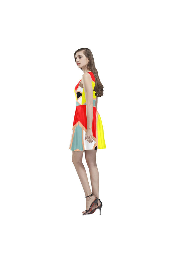 Primary Colored Thea Sleeveless Skater Dress - Objet D'Art Online Retail Store