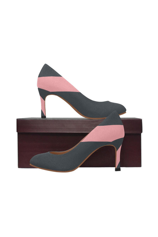 Bold Pink Stripe Women's High Heels - Objet D'Art Online Retail Store