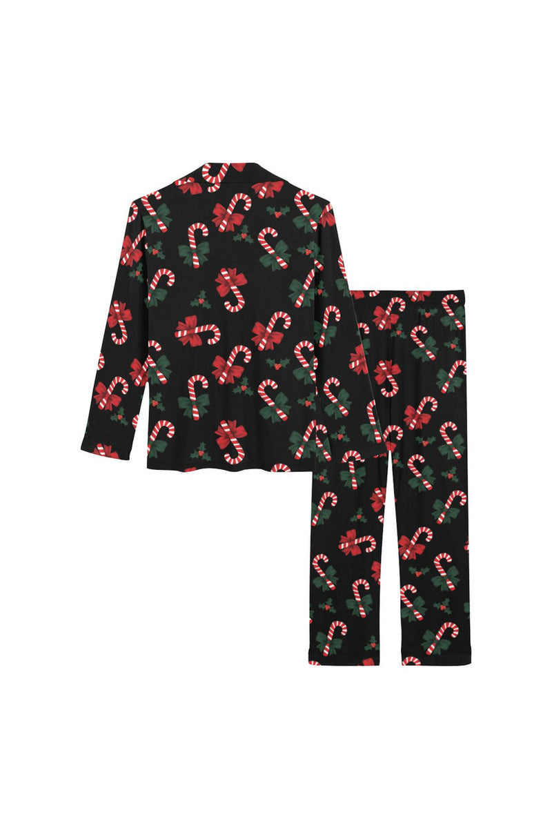 Candy Cane Cozy Women's Long Pajama Set - Objet D'Art