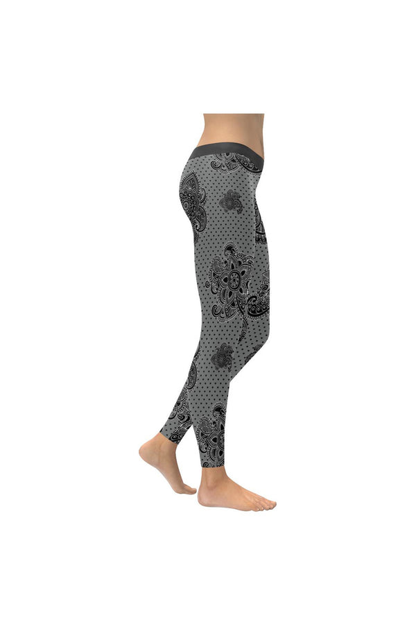 Paisley Hearts Low Rise Leggings (Invisible Stitch) - Objet D'Art Online Retail Store
