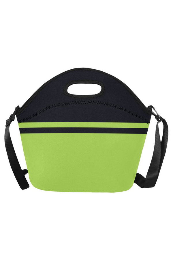 Lime Green & Eclipse Blue Neoprene Lunch Bag/Large (Model 1669) - Objet D'Art