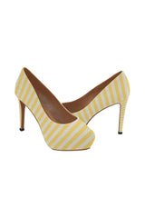 Aspen Gold Mini Stripes Women's High Heels (Model 044) - Objet D'Art