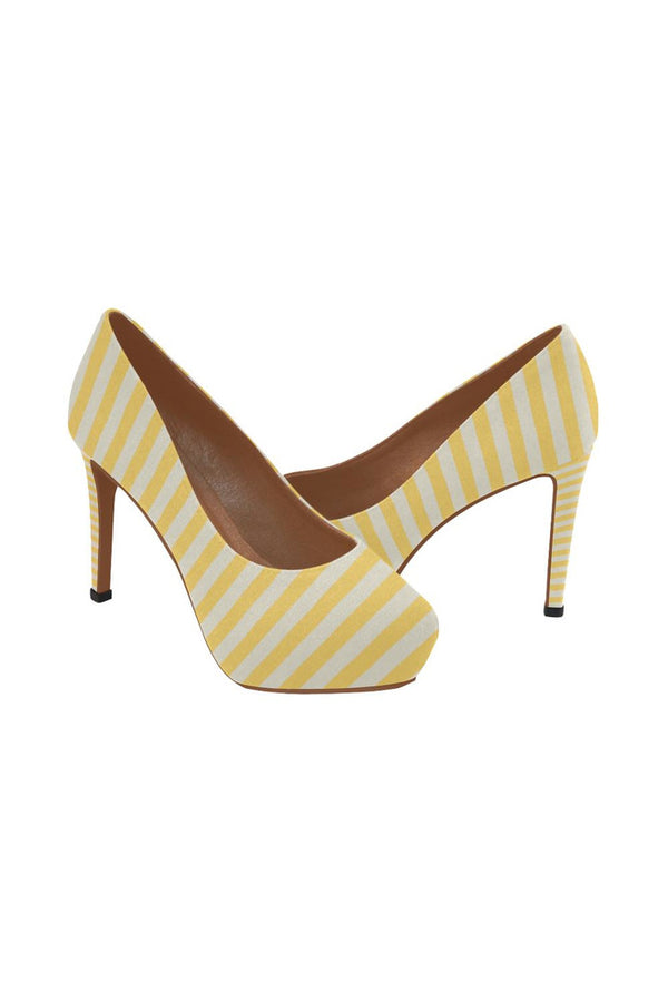 Aspen Gold Mini Stripes Women's High Heels (Model 044) - Objet D'Art