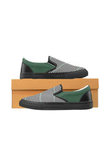 16 Bars Men's Slip-on Canvas Shoes (Model 019) - Objet D'Art