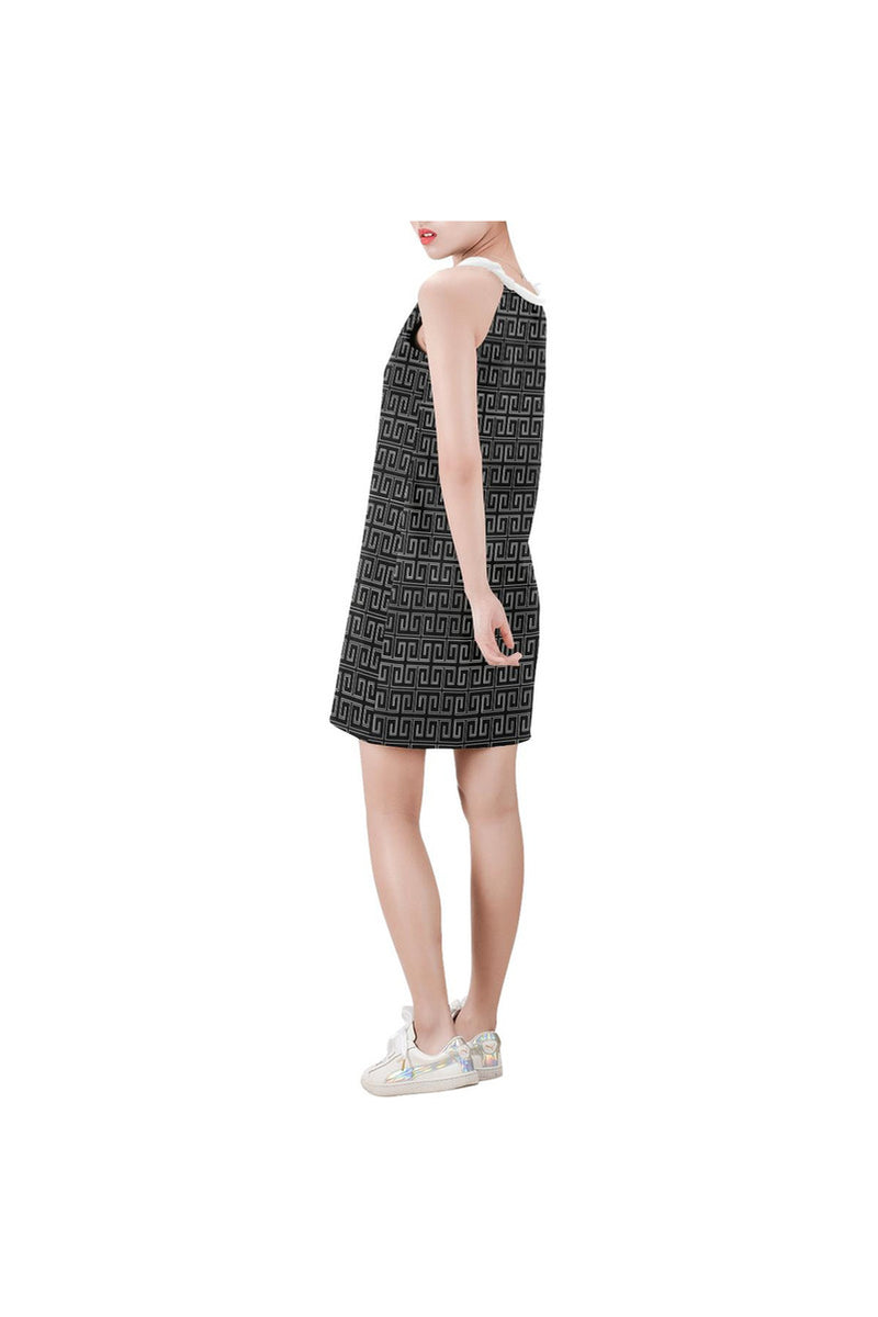 ibeampattern Sleeveless V Neck Dress - Objet D'Art Online Retail Store
