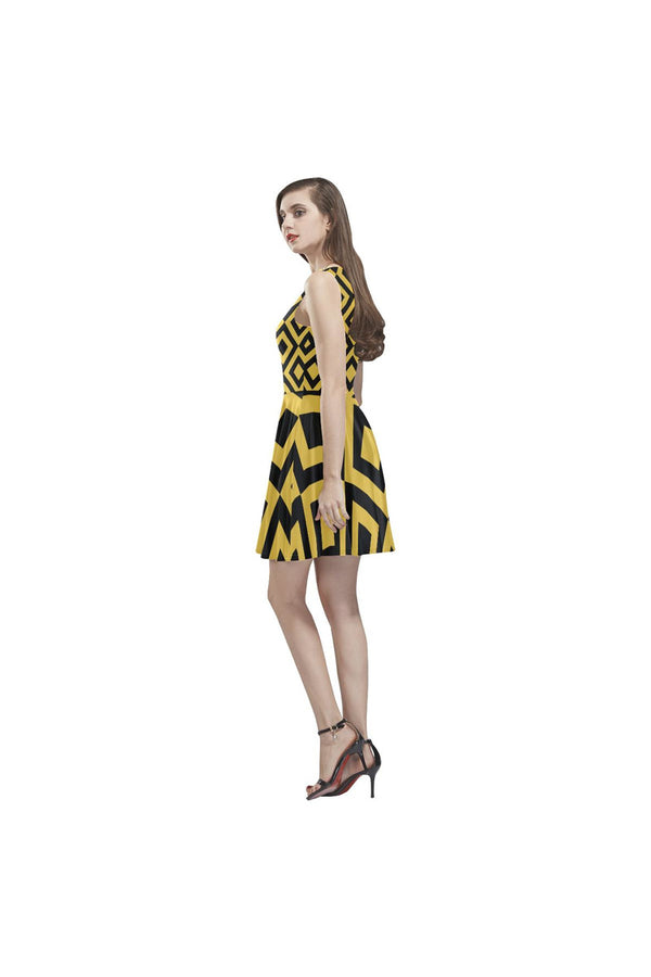 Golden Diamonds Thea Sleeveless Skater Dress - Objet D'Art Online Retail Store