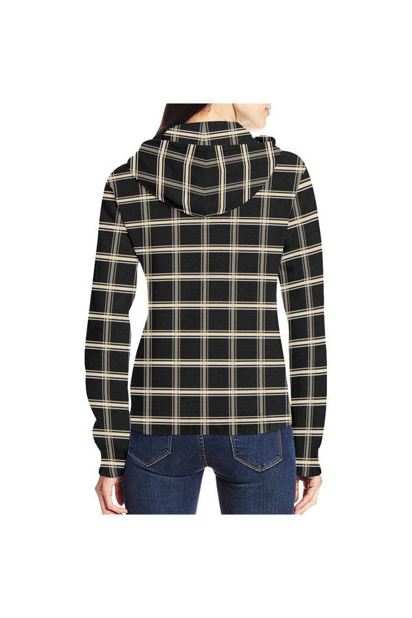 Plaid Full Zip Hoodie for Women - Objet D'Art