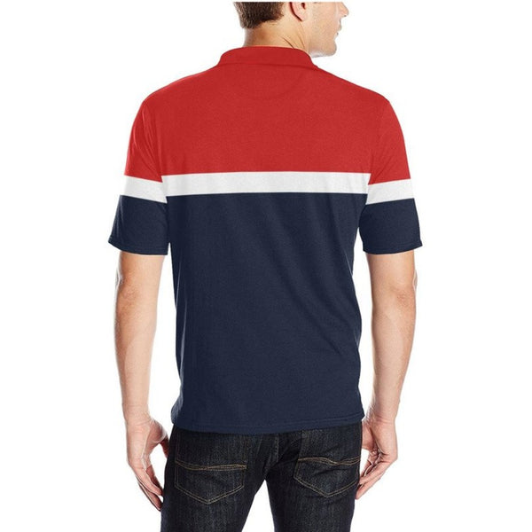 USA RED WHITE & BLUE Men'S Polo Shirt - Objet D'Art