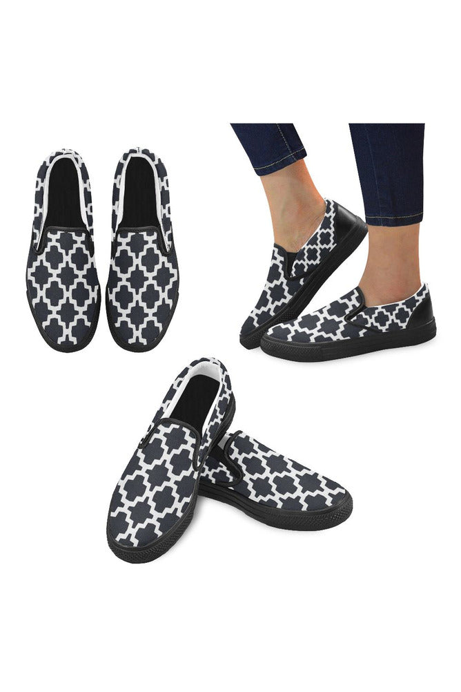Geometric Tessellation Men's Slip-on Canvas Shoes - Objet D'Art Online Retail Store